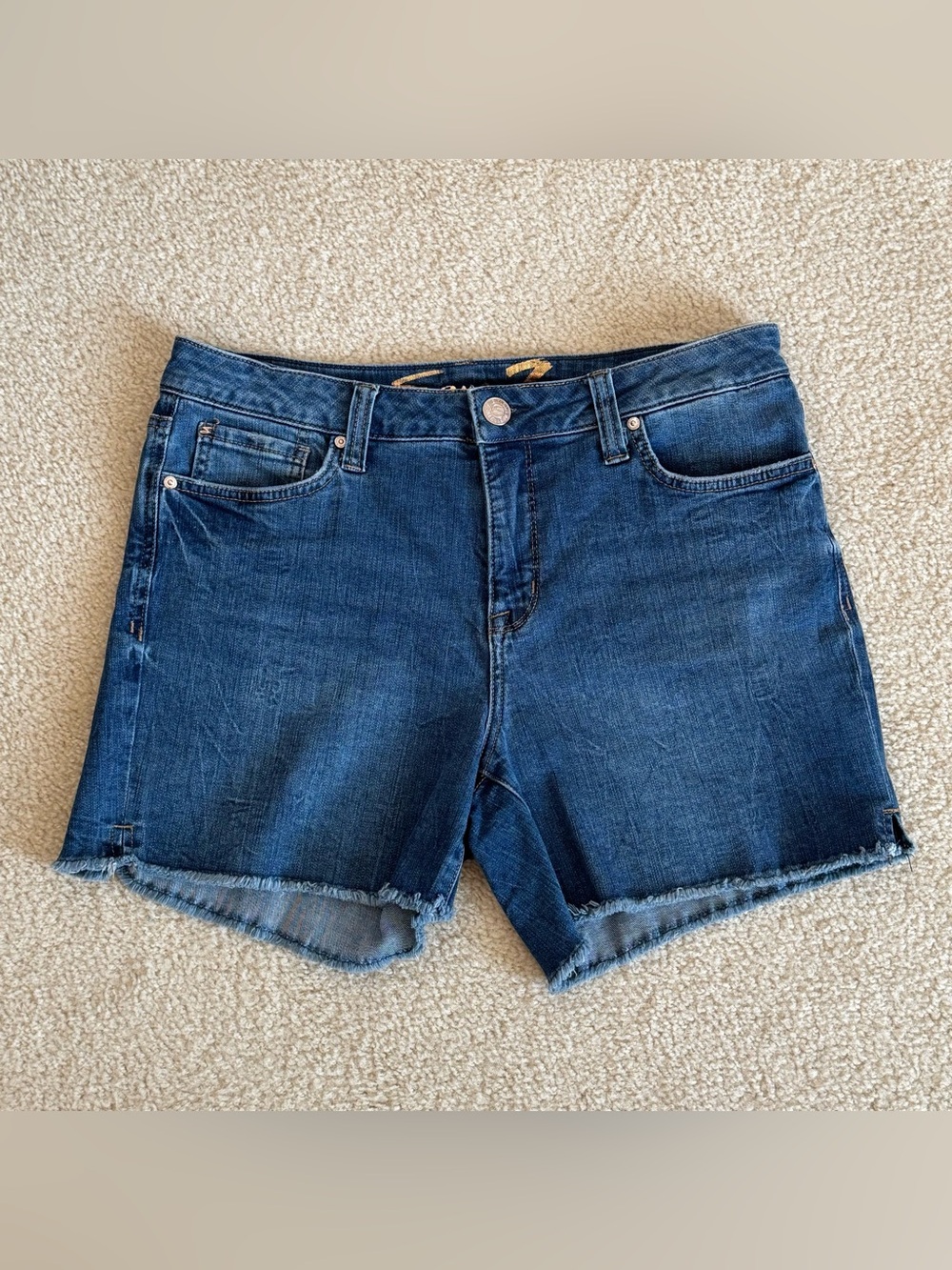 Seven7 Weekend Shorts Jean Denim Fray Summer Shorts Size 8